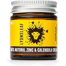 Zinc and Calendula Cream 100% Natural - for Spots, Blemishes, breakouts, rashes, Problem Skin and Nappy Rash … (30ml)